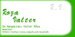 roza valter business card